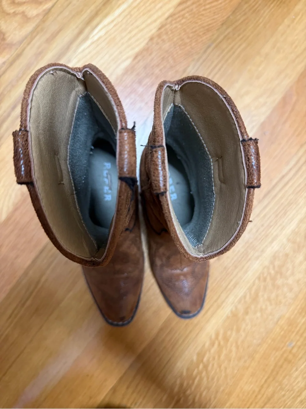 Roper Kids Brown Suede Western Boots